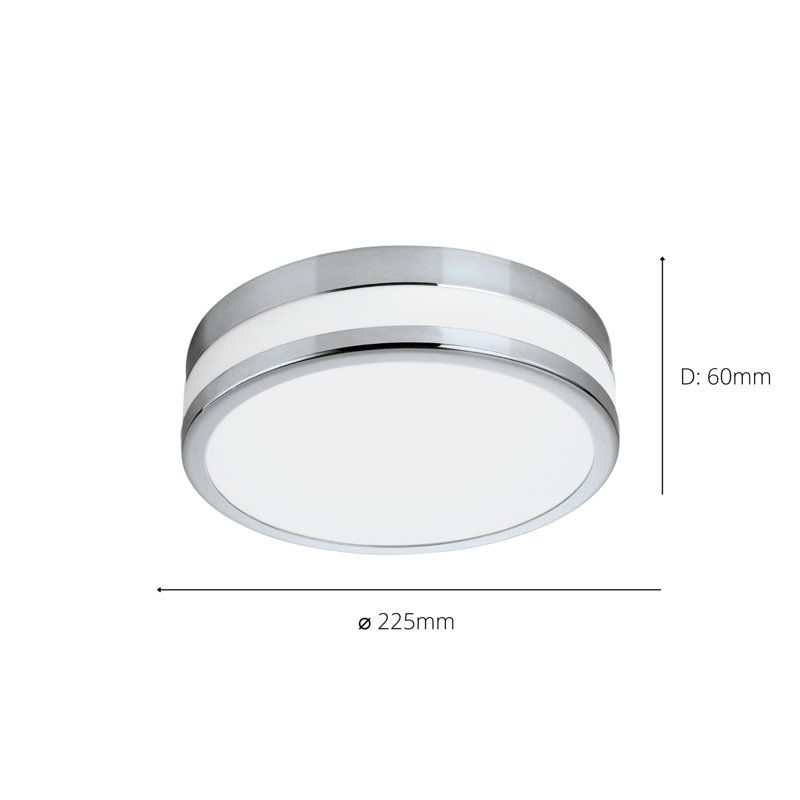 Volk LED Flush Mount, 6cm H x 22.5cm W x 22.5cm D