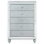 Arabesque Silver Metallic 5-drawer Bedroom Chest