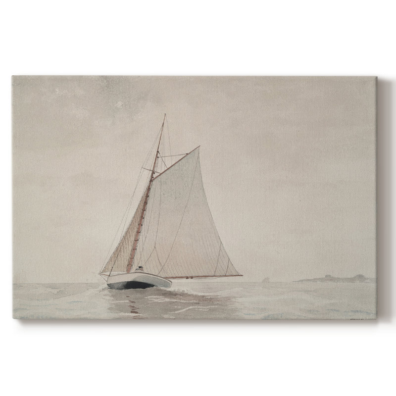 Rétro nautique - Cxxi, H 9 po x l 13 po x P 1,5 po, Toile tendue