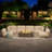 6-Person Modular Outdoor Sectional Conversation Set with Propane Fire Pit Table, 7-Piece Patio Furniture Set