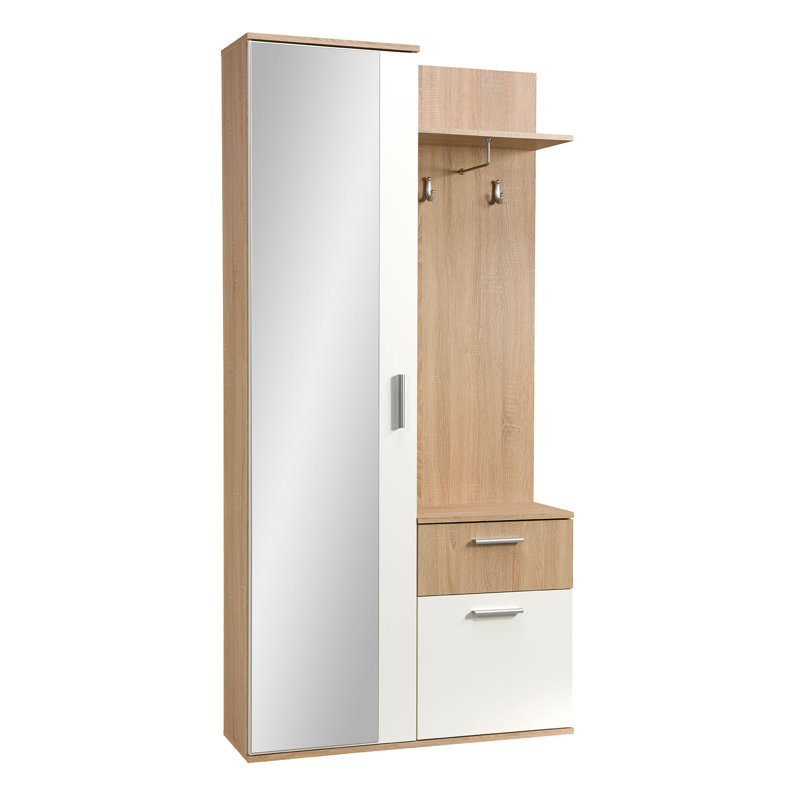 LUX DRESSING ROOM WITH MIRROR , Brown/White