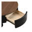 Ensemble de 2 tables basses rondes gigognes, table basse avec tiroir de rangement, centre de table en plastique noir pour le salon-82430364-82430353