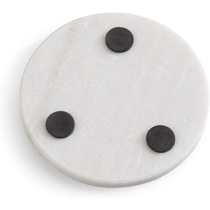 Marble Round 4 Piece Coaster Set