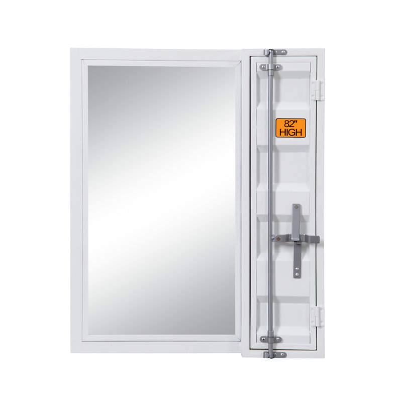 Cargo White Finish Vanity Mirror, White