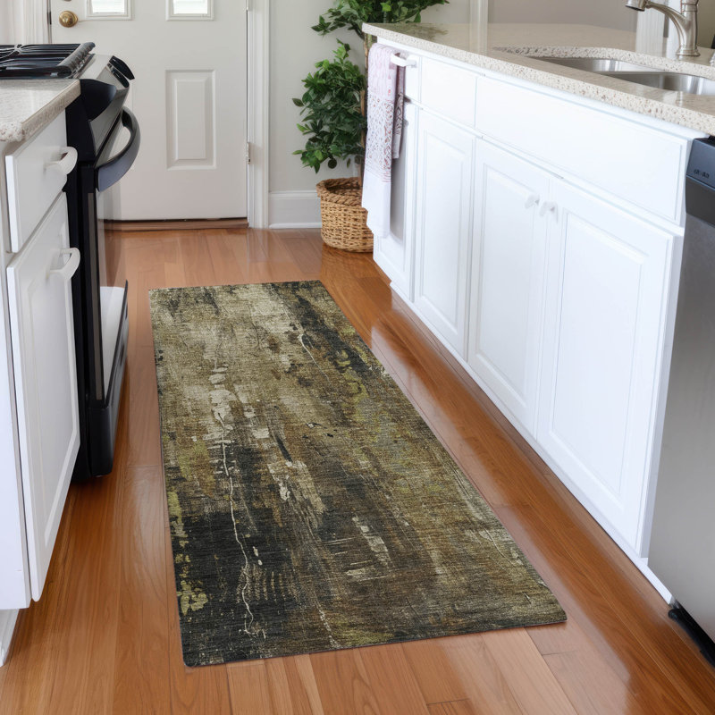 Premium Machine Washable Strinko AMF1683 Modern Rug, Runner 2'3" x 7'6"