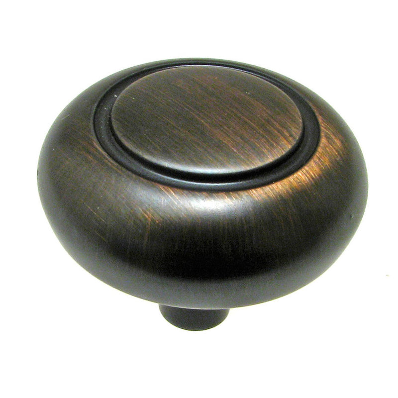 Poignée champignon Expression de 1 1/4 po de diamètre, Bronze huilé et brossé