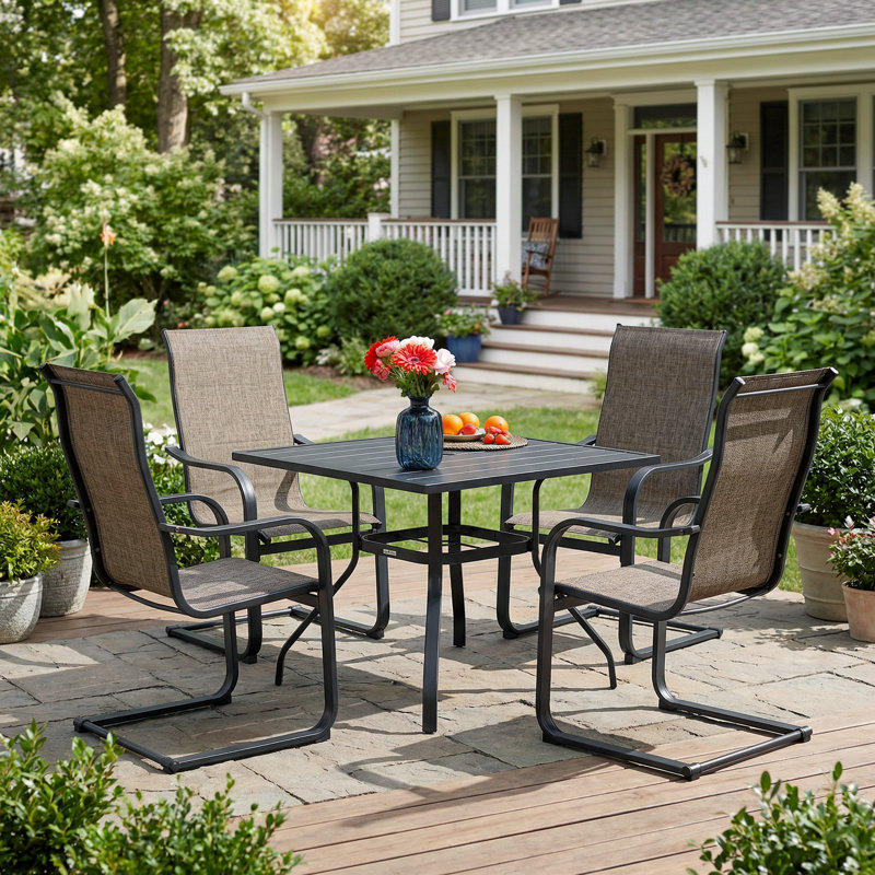  Ensemble de 2 chaises de patio Textilene