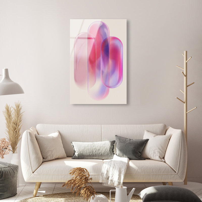 Pink Topaz Gradient Print by Oliver Gal, 15"H x 10"W, High-Gloss Acrylic Print