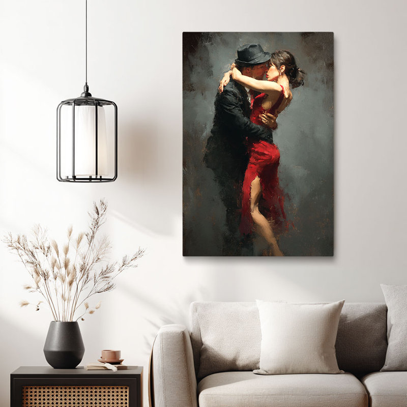 Impression sur toile romantique Couple de danse tango - Urban Studio, 12*8 pouces (30*20*2 cm)