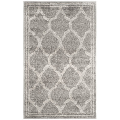 Ammundsen Geometric Gray/Light Gray Area Rug