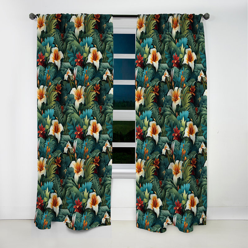 Motif tropical Rainforest Radiance, L 52 po x L 63 po