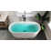 CELESTE 59"x32" Freestanding Soaking Bath with Chrome Toe Tap Drains