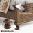 65" H King Size Solid Wood Bed with Roman Column Legs, Light Brown-147832729-151603915