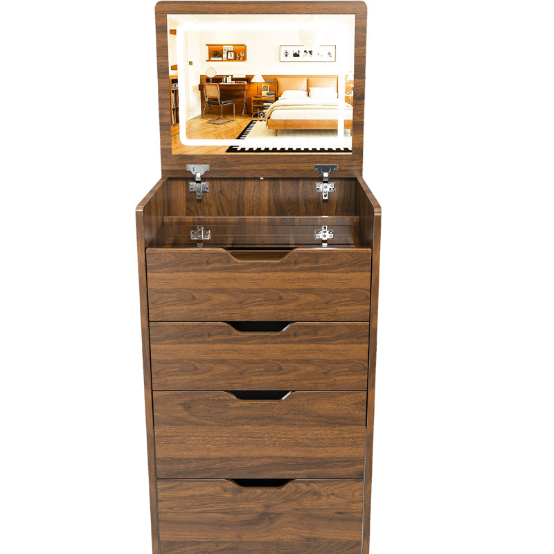 Meuble-lavabo 3-en-1 avec éclairage de bureau et tabouret confortable