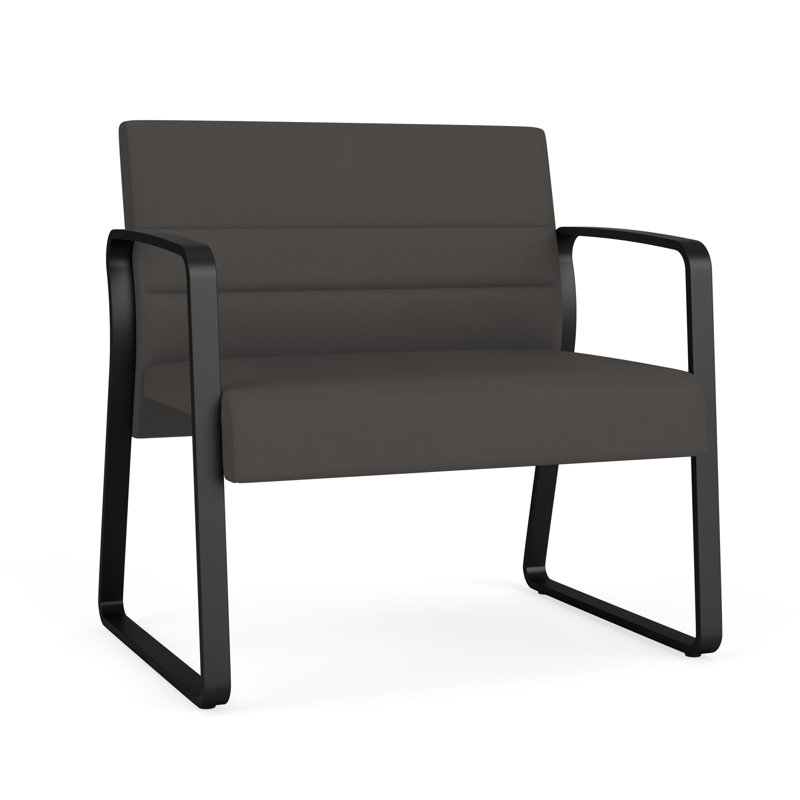 Chaise bariatique Waterfall, Noir, Vinyle gris anthracite Patriot Plus