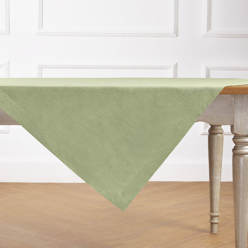100% Pure Linen Table Throw - Athena, Chambray Olive