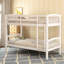 Lit simple au-dessus d'un lit superposé blanc avec option de chambre à coucher dans un cadre solide et stable. Peut accueillir deux personnes confortablement. L 82,52 po x l 42,87 po x H 60,54 po