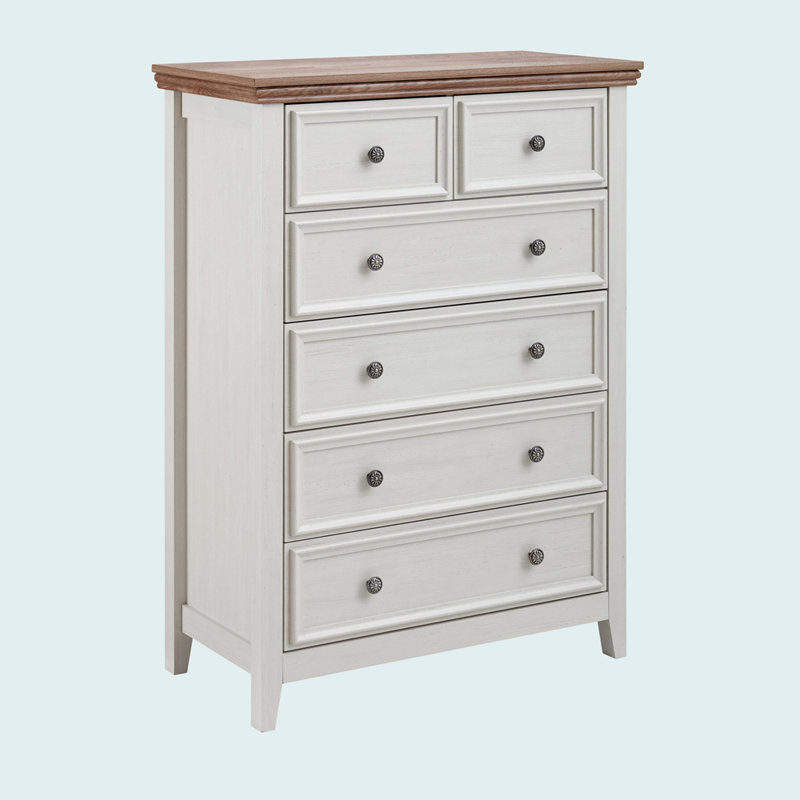 Commode 6 tiroirs, Beige
