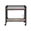 Chariot-bar rectangulaire Jorgensen en chêne rustique et gris anthracite