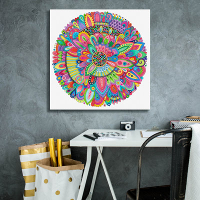 «Indecision Mandala» par Hello Angel, art mural sur toile, 37 po x 37 po