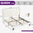 Beatrica Queen Size White Corduroy Upholstered Wingback Headboard Platform Bed with Wooden Slats-1770121807-1770121801