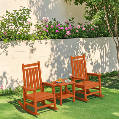 Wolak HDPE Rocking Adirondack Chair(Set Of 2)