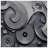 Gray Abstract Spirals Comforter-129974967