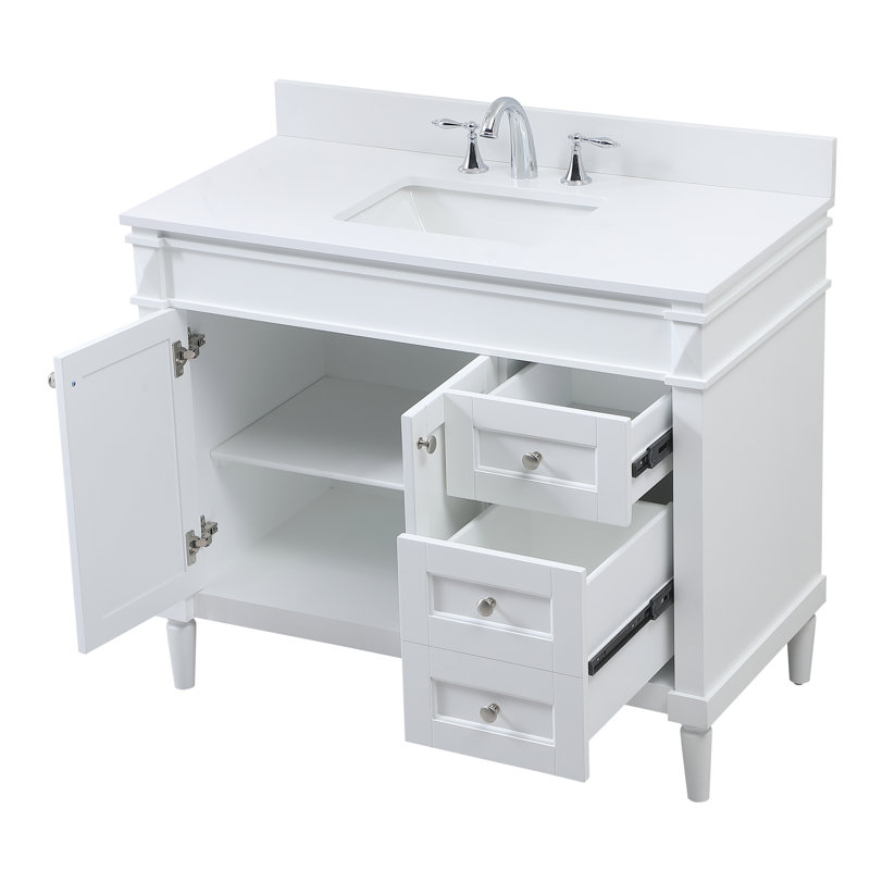 Ensemble de meuble-lavabo simple 42 po Readington, Blanc, 42"