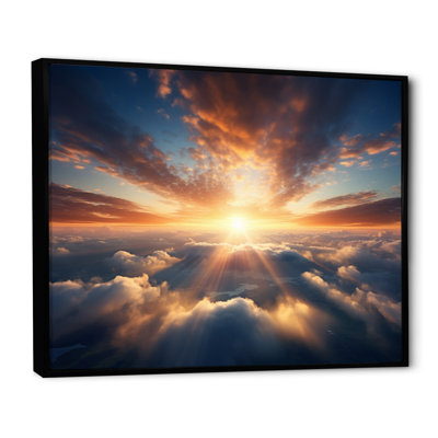 " Yellow Blue Sunrise Rays Of Hope I "