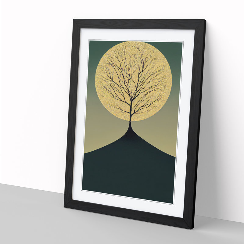 Unique Tree Art Vol.1 - Framed Print, 34cm H x 25cm W x 2cm D, Walnut