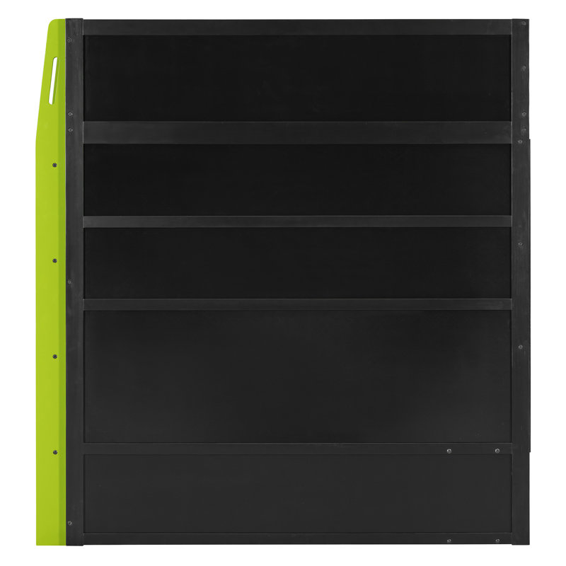 Lit mezzanine double pleine grandeur Esports, Vert / noir