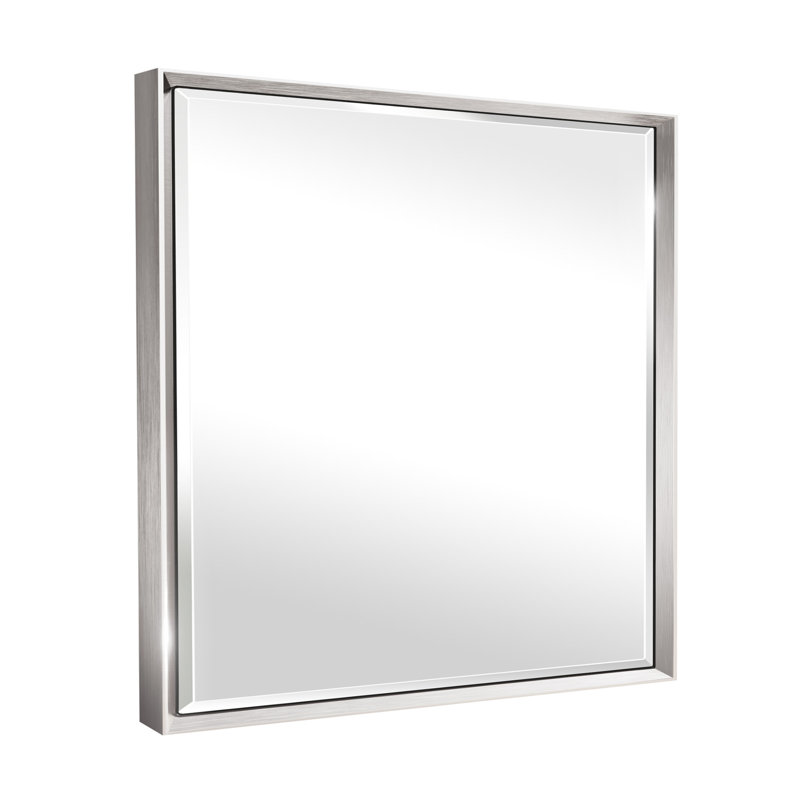 Miroir mural Lohoski, Argent argent, 36 po x 36 po