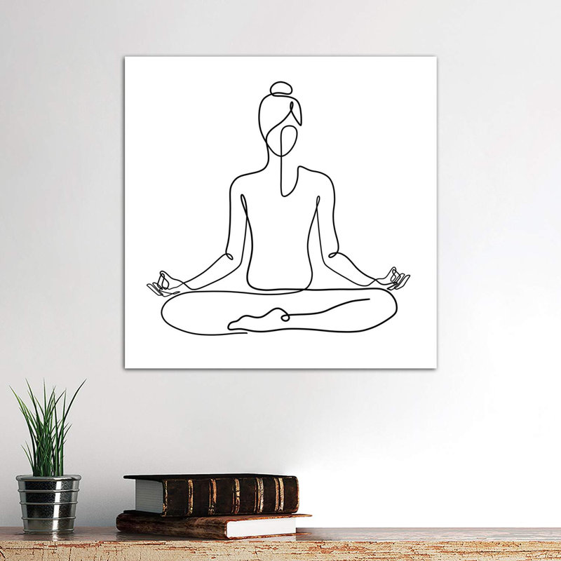 Yoga Namaste Square by Dane Khy - Wrapped Canvas Print, 66.04 cm H x 66.04 cm W x 3.175 cm D