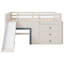 Lits peu encombrants avec rangement, mezzanine moderne en bois aggloméré pour chambre d'enfant