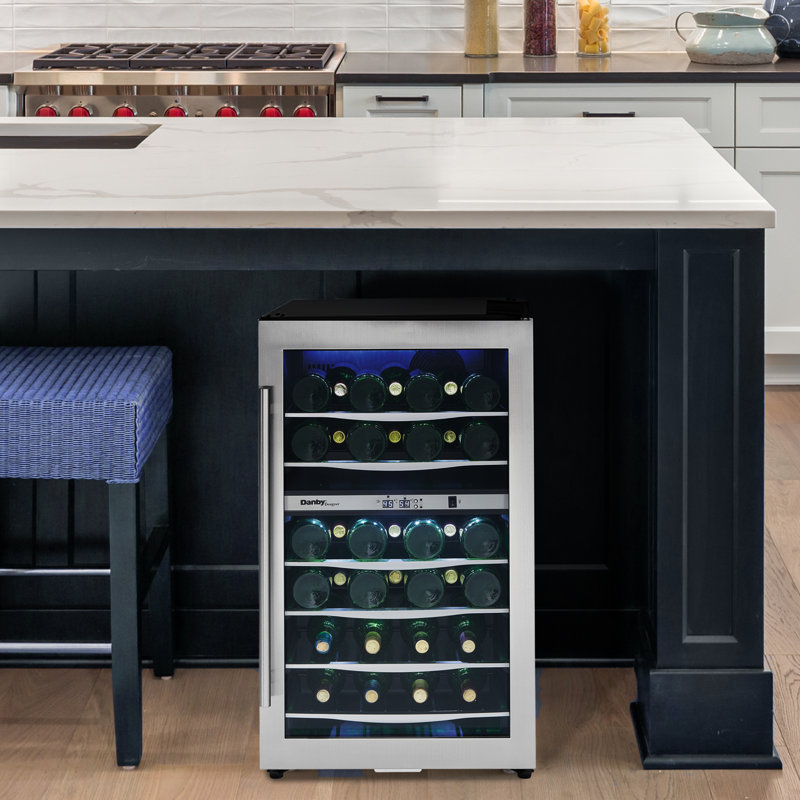 Danby 38-Bottle Black Stainless Steel Dual-Zone Wine Cooler
