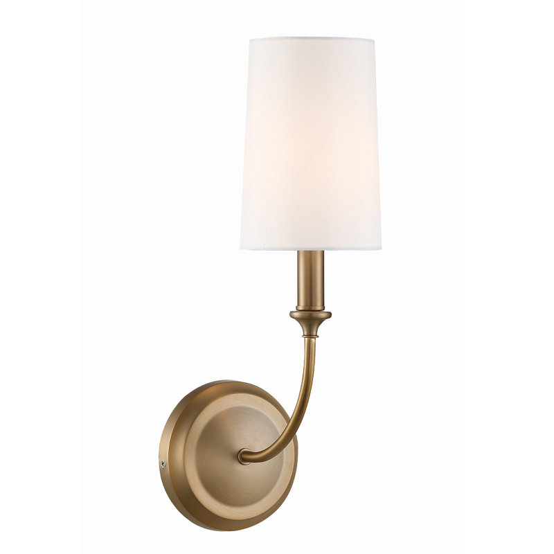 Sylvan 1 Light Wall Sconce, Vibrant Brass