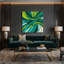 Lyrical Abstraction 67 Green Canvas Wall Art-465743755