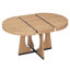 Table de salle à manger ronde pour 4 avec chaises - Ensemble de table de salle à manger extensible avec rallonge amovible de 16 po, ensemble de table de salle à manger rétro 5 pièces au design géométrique unique pour la cuisine et la salle à manger, naturel-130171917