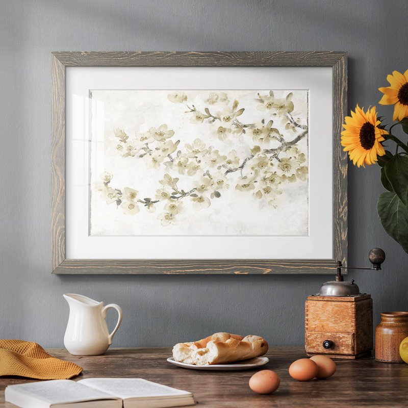 Composition neutre de cerisier en fleurs I, Gris