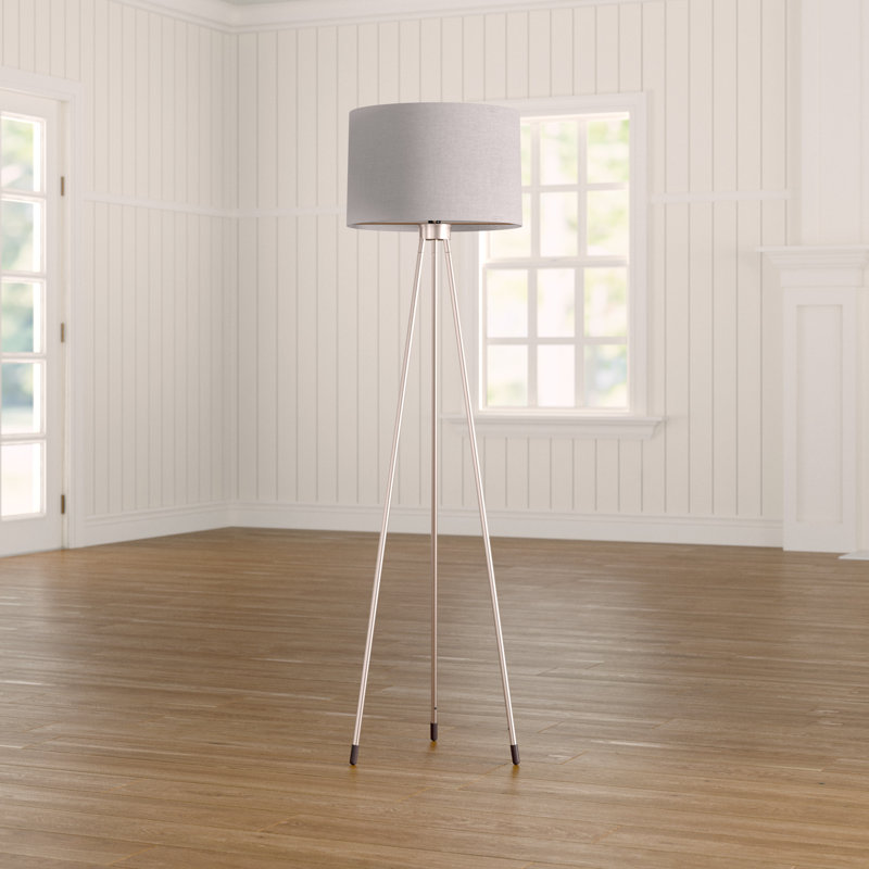 Lampe trépied 59 po Naswith, Blanc