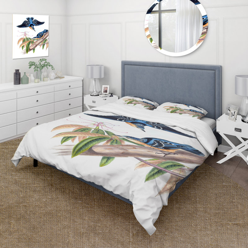 Ensemble de housse de couette style campagne rétro Vintage - animaux en microfibre de polyester