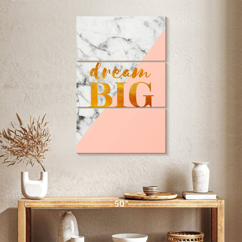 Tergel Dream Big Typography, 74" H x 48" W