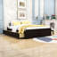 Grand lit plateforme en bois avec 6 tiroirs-445948974