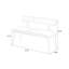 Banc rembourré brun