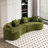 Curved Living Room Chenille Compression Sofa-106722053