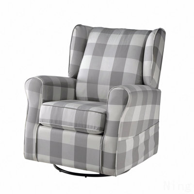 Fauteuil inclinable et oscillant gris et blanc