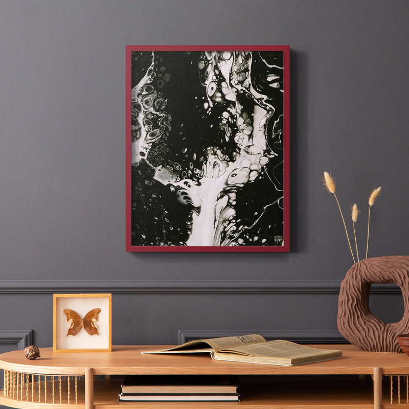 C37, reproduction encadrée - bois massif, Rouge, H 10 po x l 8 po