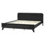 Grand lit en bois de pin massif et stable, sans sommier tapissier, couleur noire-1947101200-1947101202