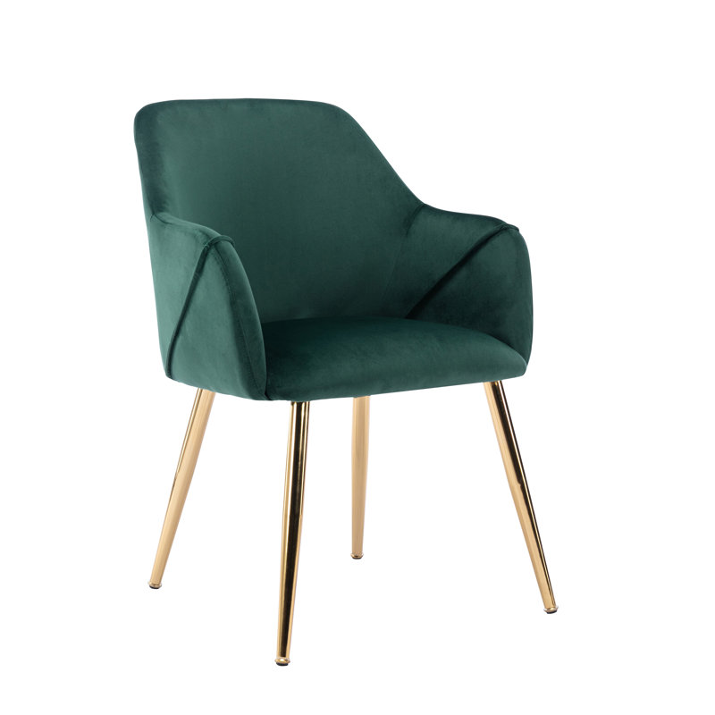 Abdulbaki 46cm H Velvet Upholstered Armchair, Green