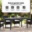 Patio Table Extendable Anthracite Powder-Coated Steel Modern Furniture